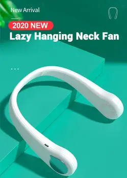 

Mini USB Neck Fan Air Cooling Bladeless Hanging Neck Fan Summer Air Cooler Outdoor Sport Rechargeable Neckband Fans Strong Wind