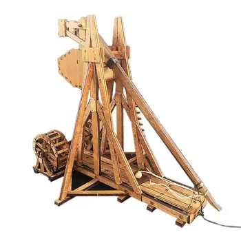 

The Age of Empires trebuchet model kits ancient chariot model wooden counterweight catapult model diy toys for children