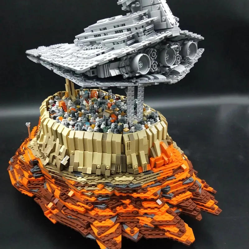 MOC 18916 Звездные игрушки войны Разрушитель Круизный корабль Империя над Jedha город