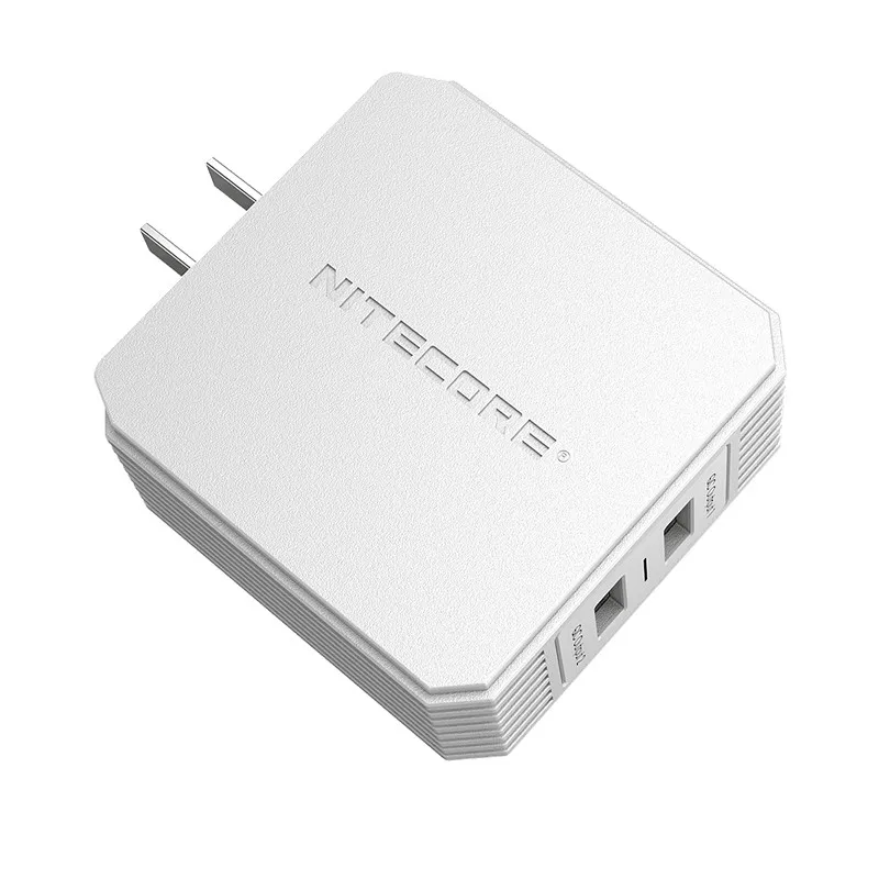 

NITECORE UA42Q 2-Port QC USB Adapter 36W QC 3.0 / 2.0 Available Dual Ports efficient high speed charging adapter