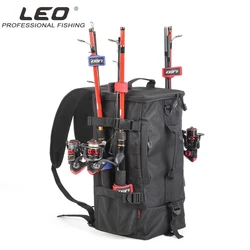 New LEO Black Multi-function Waterproof Fishing Tackle Storage Bag Outdoor Shoulders Backpack Cross Body Sling Fishing Bag
