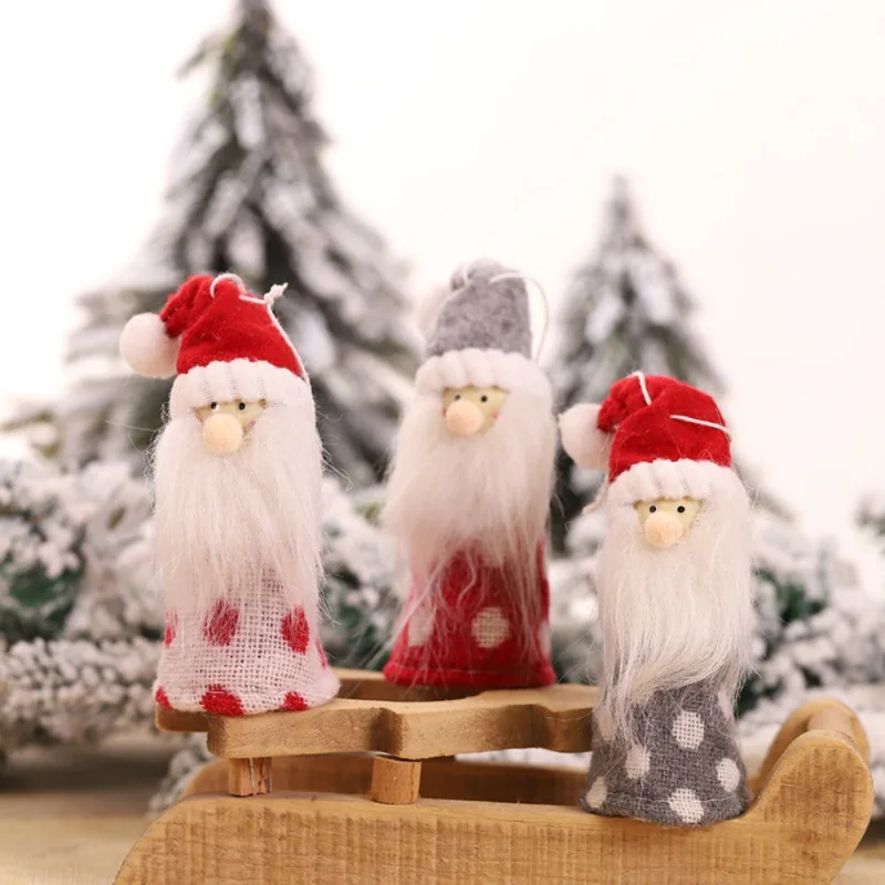 Long Beard Doll Christmas Pendants Decorative Hanging Figurine Ornaments Holiday Gift Decorations Christmas pendant