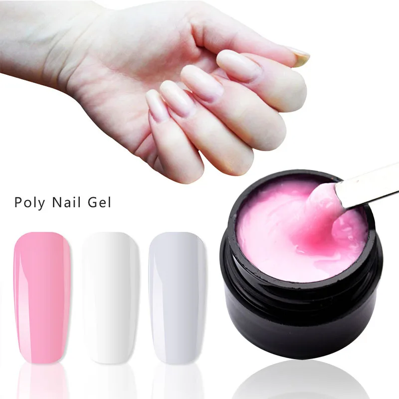 

Quick Building Poly Nail Gel Pink/White/Clear Crystal Jelly Builder Soak Off UV Gel Finger Extension Building Gel Tips ZJJ3054