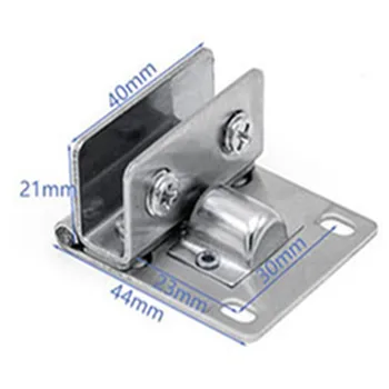 1PCS 180 Degree Stainless Double Clamp Shower Hinges Glass Door Cabinet Kitchen Glass Hinge Hot Sale