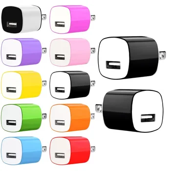 

US Wall Charger 5V 1A Colorful NOKOKO Power Adapter Plug For iphone 7 8 x 11 Samsung Lg android phone pc