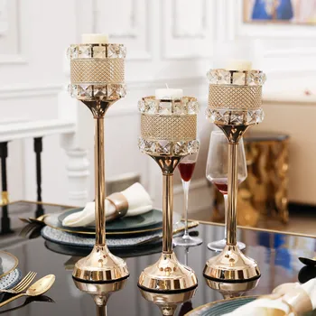 

European Light Luxurious Candlestick Northern Europe Romantic Candlelight Dinner Aromatherapy Candle Holder Goods Of Furniture