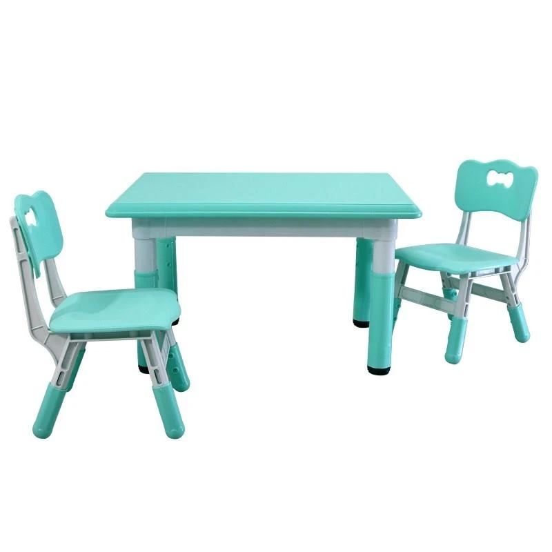 

Kindergarten Desk And Chair Set Can Lift Children's Desk Household Simple Baby Table Plastic Rectangle Toy Table
