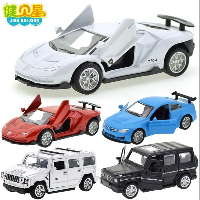 Детская Игрушечная модель автомобиля Lamborghini BMW Benz игрушечный автомобиль из