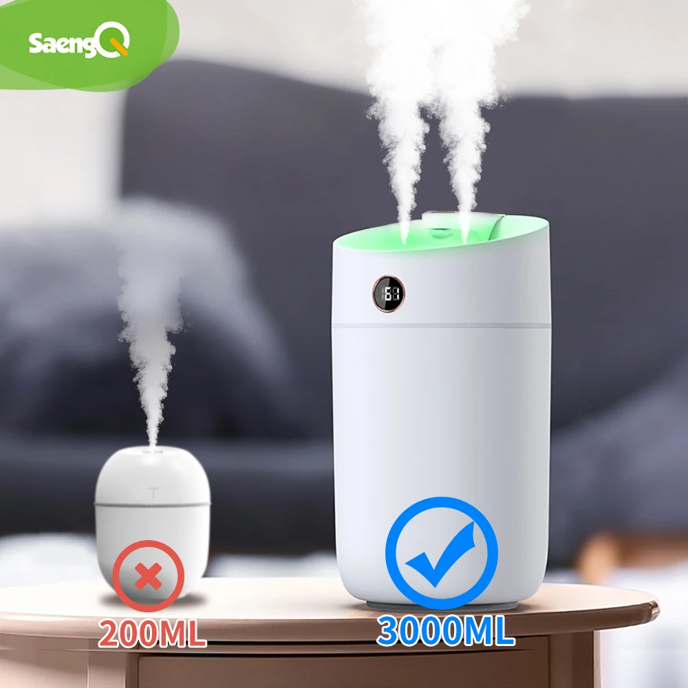 saengQ Electric Humidifier Air Diffuser Aroma Diffuser USB Office Mist  Maker Fogger Essential Oil Diffuser With Lamp For Home - AliExpress