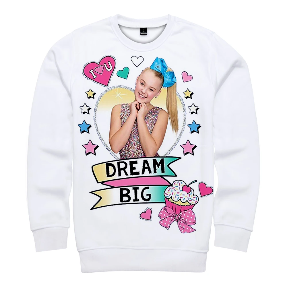 Новинка, JOJO SIWA, с 3D принтом, для женщин/мужчин, с круглым вырезом, толстовки, модные, с длинным рукавом, толстовка,, модная уличная одежда