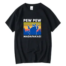 

XIN YI Men's High Quality100% cotton streetwear cat print Funny T shirt casual loose short sleeve men t-shirt o-neck t-shirt tee