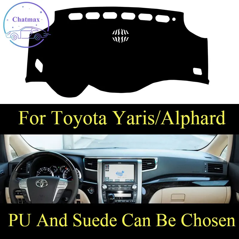 

Customize For Toyota Yaris/Alphard Dashboard Console Cover PU Leather Suede Protector Sunshield Pad