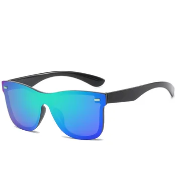 

New Sunglasses Retro Driving Glasses Rimless Square Frame Fashion Glasses Flat Panel Lens UV400 Driver Goggles Vintage Anti-UV