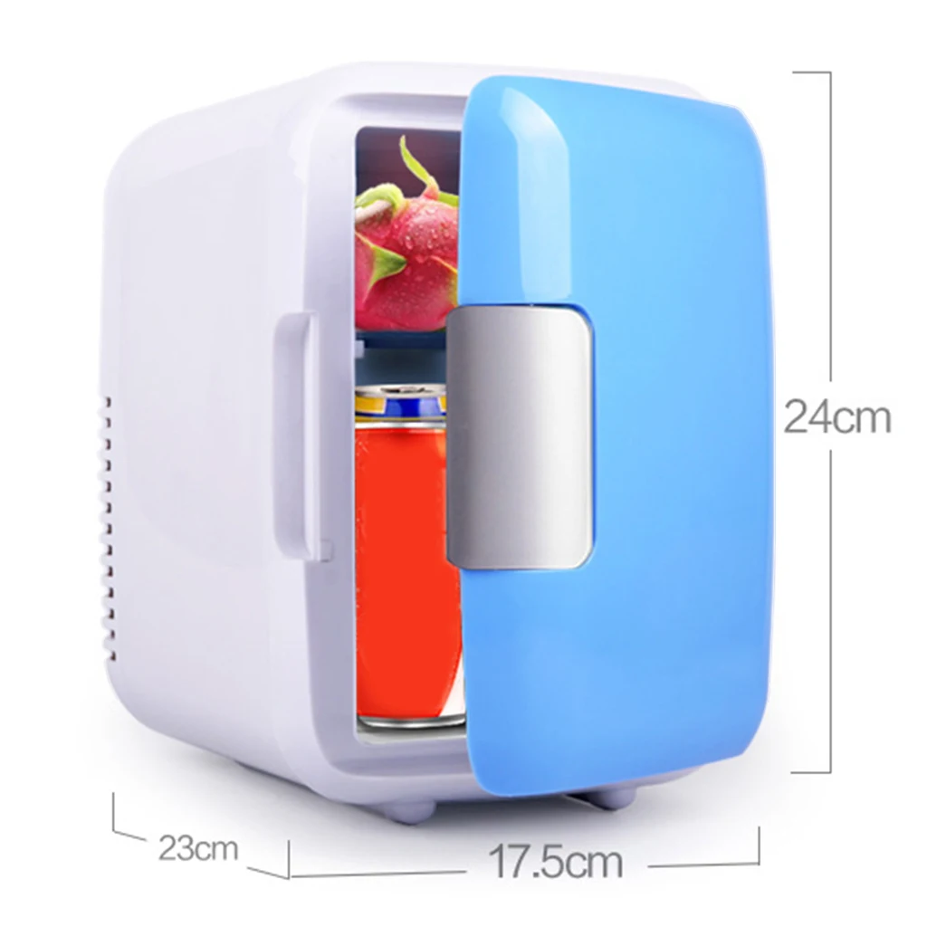 4L Mini Fridge Cooler and Warmer Car Refrigerator Food Drink Milk Skincare Storage Fridge for Car Travel Dorm Camping, 12v