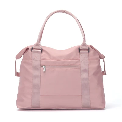 Водонепроницаемый дорожный полиэфирный складной мешок на молнии - Цвет: Pink