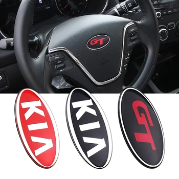 

Car Styling GT Badge Emblem 3D Steering Wheel Decorative Stickers For KIA K2 K3 K5 K7 K9 Sorento Sportage R Rio Soul Accessories