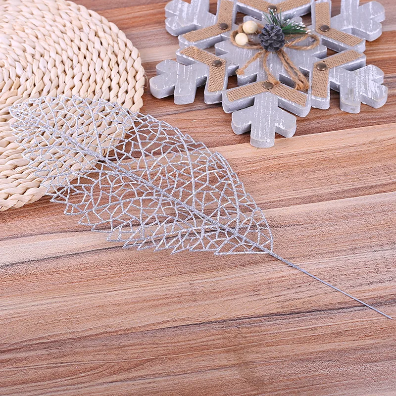 1pcs Christmas Drop Ornaments Set Discharge Class Simulation Fake Leaf Unique Living Room Decor Crafts Set Festival Supplies
