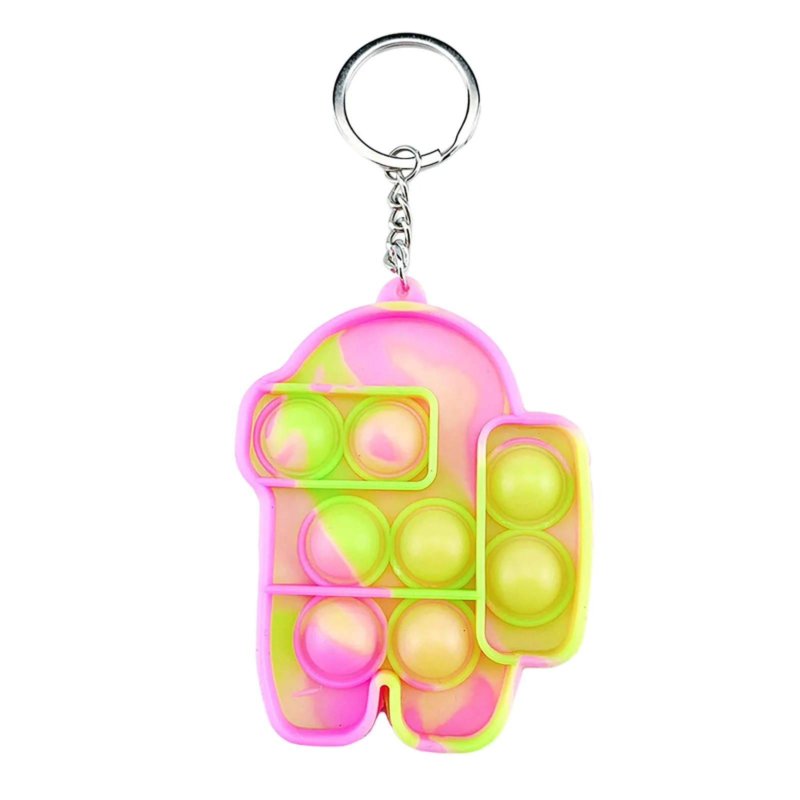 Mini Pops Fidget Toy Simple Dimple Its Anti Stress Relief Keychain Push Bubble Silicone Anxiety Sensory For Autism Adhd Chidlren stress ball brain Squeeze Toys