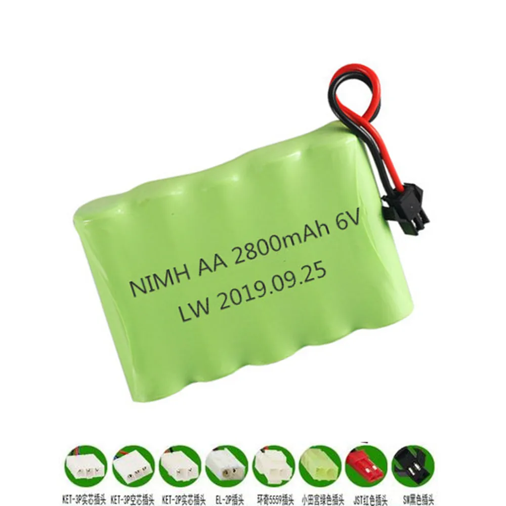6V 2800Mah Nimh Batteria Per Rc Giocattolo Barca Auto Serbatoio Pistola Camion Treni Rc Robot Modello Aa Ni-Mh 700Mah 6V Batteria Ricaricabile