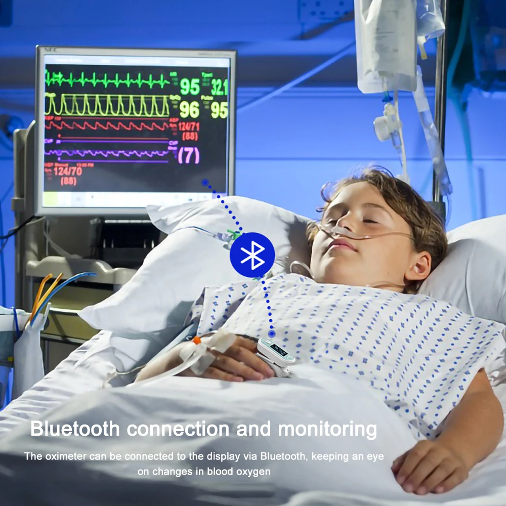 Пальчиковый Пульсоксиметр Android Bluetooth пальцевой оксиметр OLED Oximetro SPO2 PR PI RR