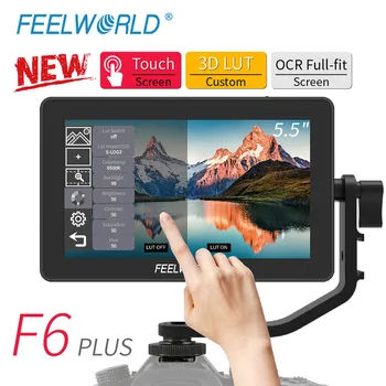 

FEELWORLD F6 PLUS 4K Monitor 5.5 Inch on Camera DSLR 3D LUT Touch Screen IPS FHD 1920x1080 Video 4K HDMI Field Monitor dslr