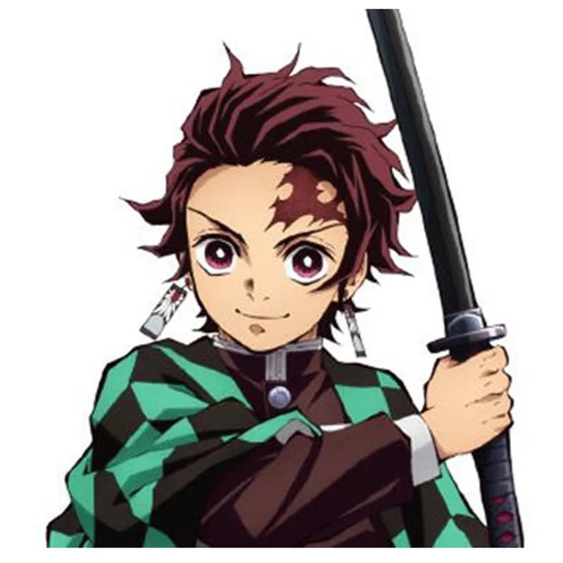 Demon Slayer: Kimetsu no Yaiba Tanjiro Kamado pelo castaño corto marrón ...