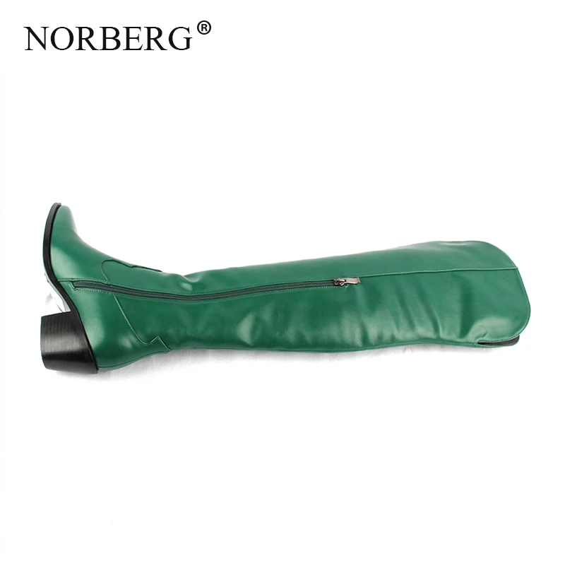 NORBERG/Классические ковбойские Женские ботинки в западном стиле; острый вышитый носок; квадратный каблук; металлическая пряжка; боковой Короткий Металлический стиль; модная обувь