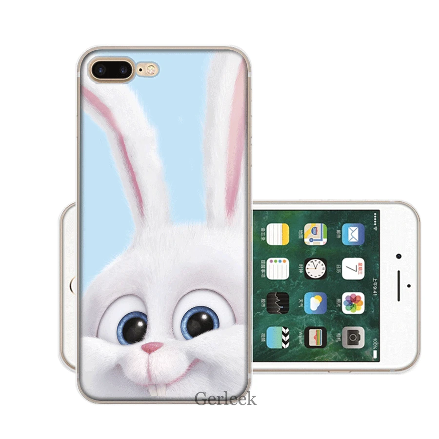 6 Чехол для мобильного телефона из ТПУ для iPhone 11 Pro XR X XS Max iPhone 7 8 6 6S Plus 5 5S SE, чехол с милым кроликом - Цвет: 6