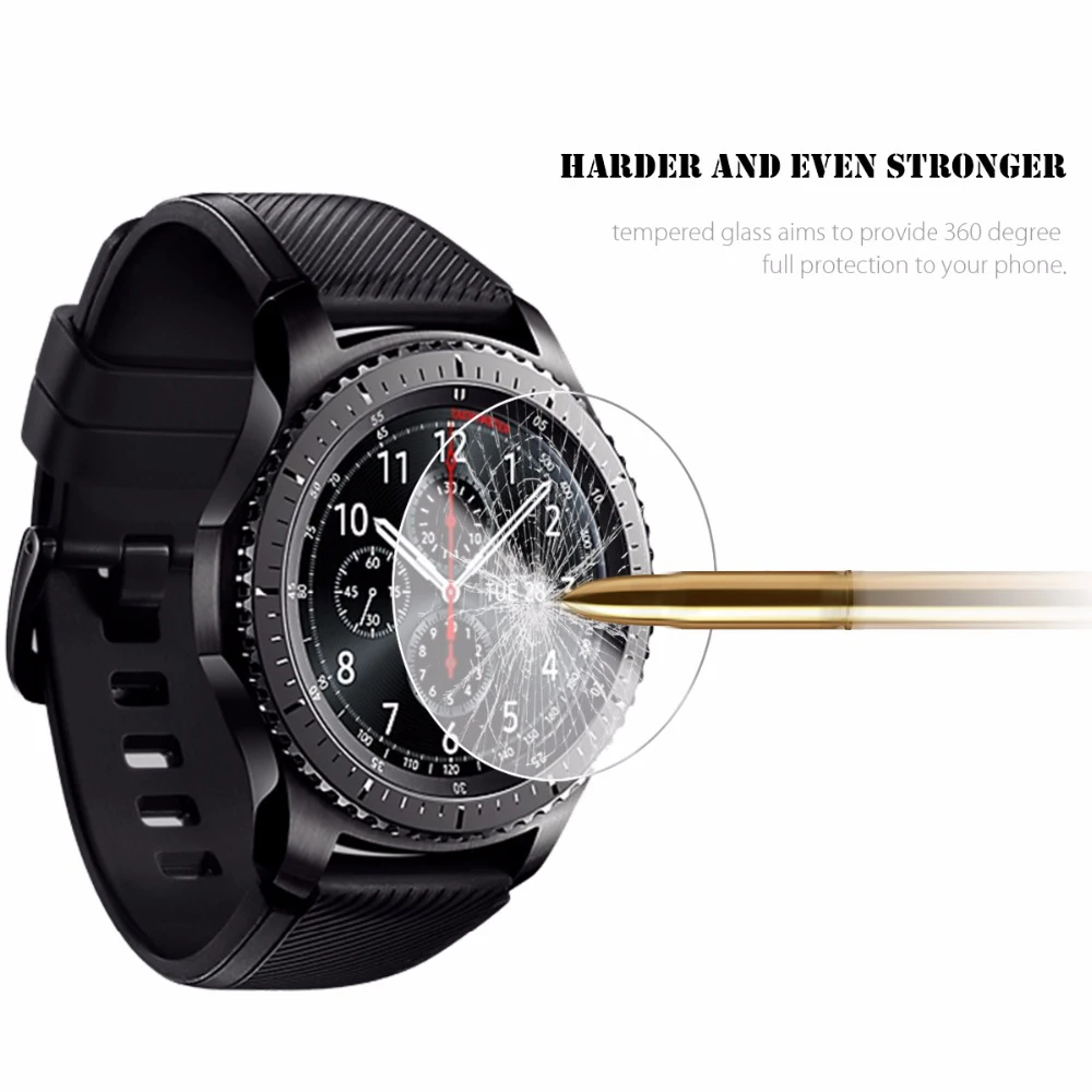 Кожаный браслет ремешок для samsung gear S3 полосы Frontier Классическая модная цепочка Замена браслета ремешок с закаленной пленкой