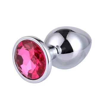 stainless Steel Metal Anal Plug Sex Toys With Crystal Diamond Jewelry Smooth Butt Plug Anal Bead Anus Dildo For Sex Shop 3