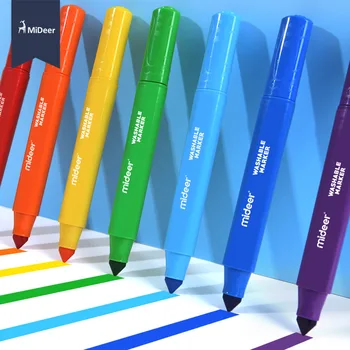

MiDeer Colorful Washable Marker 12/24/36/48PCS Colors Drawing Painting Watercolor Art Marker Pens Tip Brush Pens Of Coloring Art