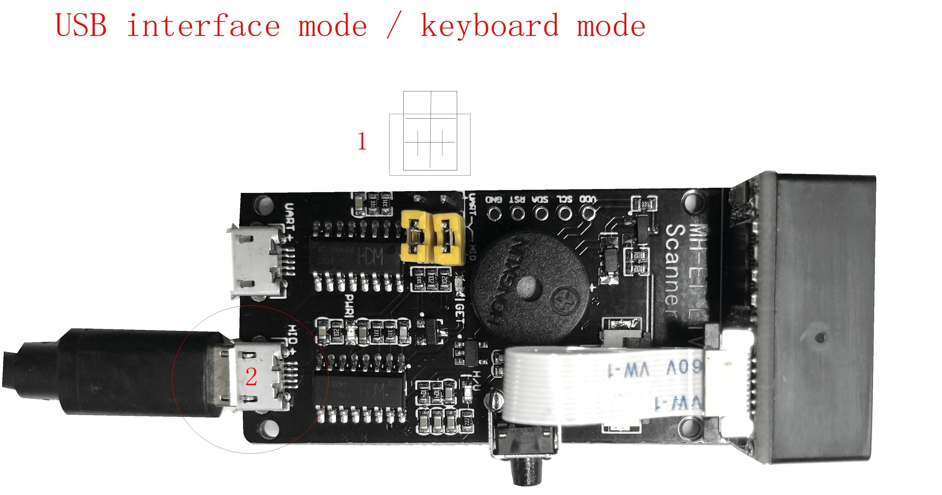 Qr/1d/2d/сканер кода V3.0 сканер штрих-кода модуль распознавания последовательной связи Uart интерфейс Usb клавиатура вход