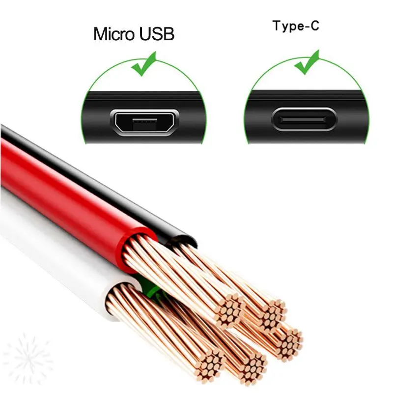 2в1 Универсальный Micro usb type C зарядный кабель провод для Samsung Oneplus Xiaomi Huawei ZTE sony htc Android мобильный телефон планшет
