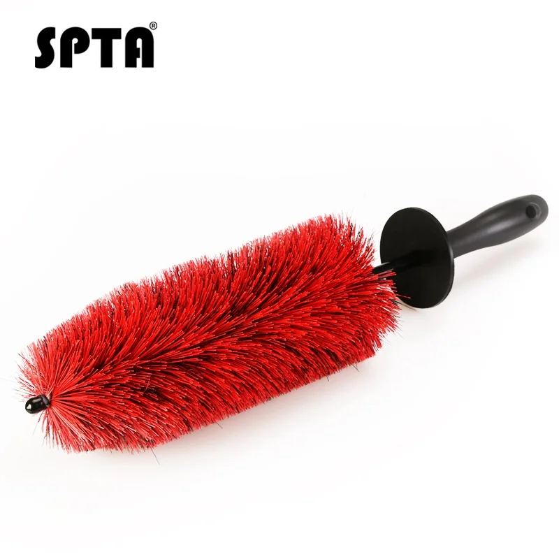 1pc Red Wheel Brush SPTA 1" щетка для длинных колес аксессуары для автомобиля красота Авто детальный чистящий щетки для автомобильных ступиц колеса колесные диски спицы Чистка - Цвет: 1pc Red Wheel Brush