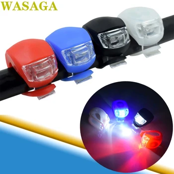 

Bike Lights LED Bicycle Light Head Front Rear Wheel LED Flash Lamp Silicone Waterproof Cycling Sport Accessories Warning Light