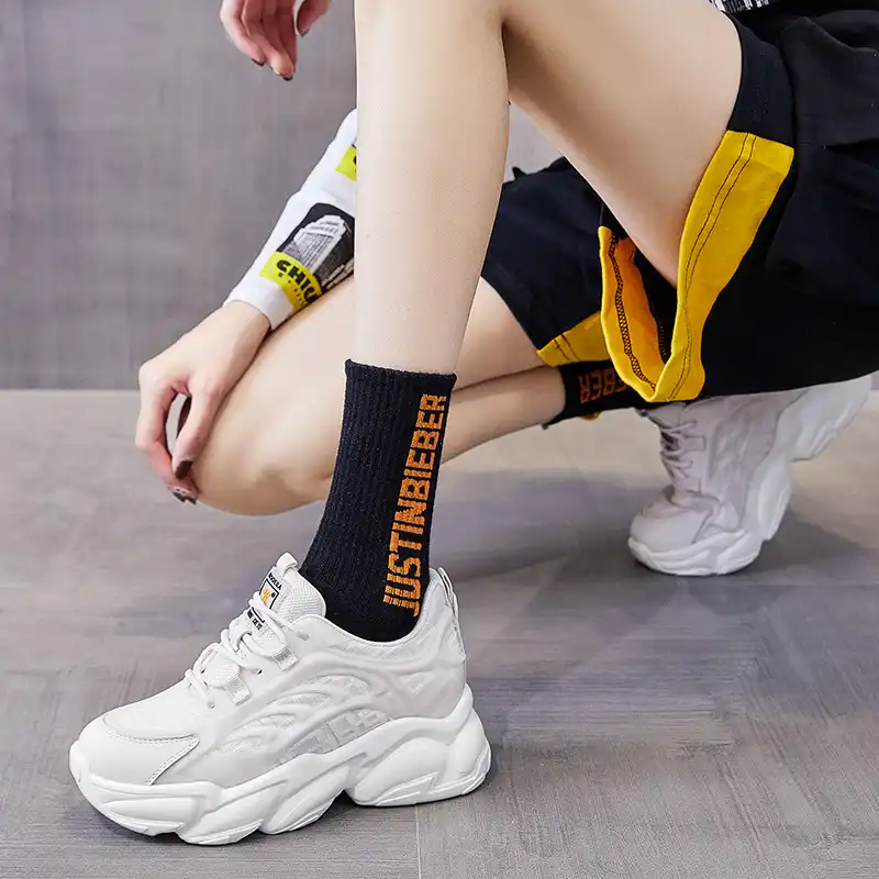 春21小型流行父の靴女性の韓国語バージョンネット赤と同じ厚さの底の内側高さの女性のスポーツ靴 レディースヴァルカナイズシューズ Aliexpress