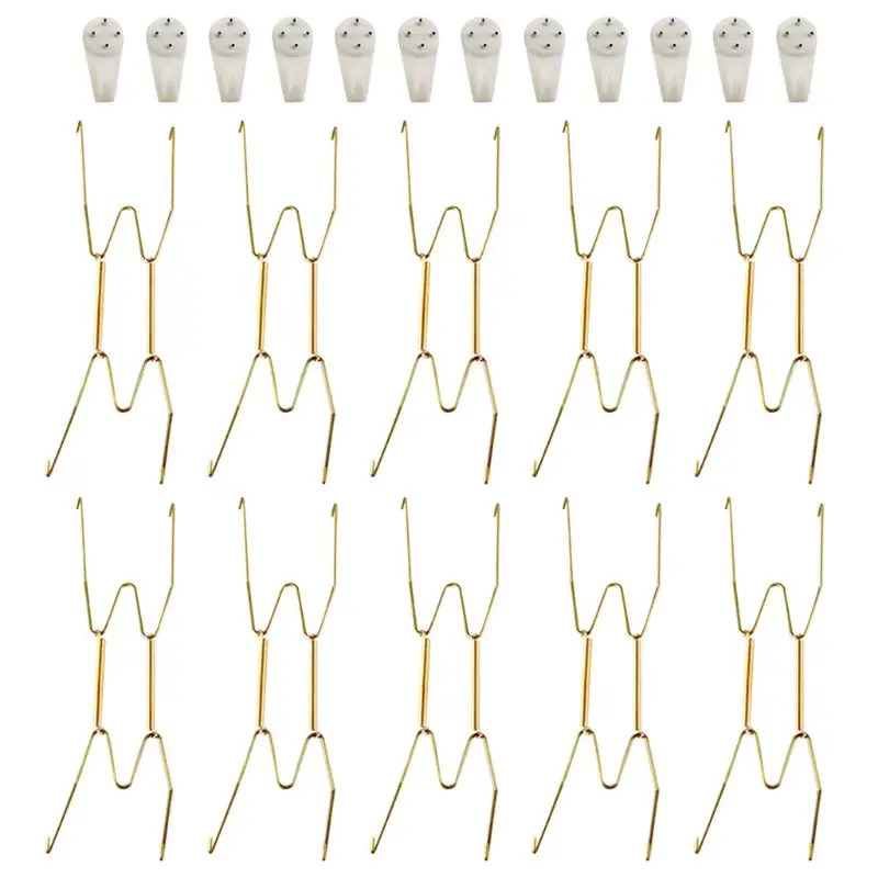 Multiple Sizes Wall Invisible Spring Plate Hangers Hooks Multipurpose Household Y4UE