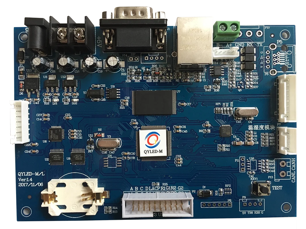 

Real Time Display Cluster Management Network Interface Led Control Card of Factory Kanban Bank Station with Font Library