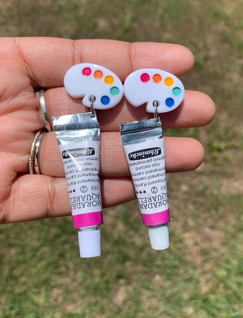 Paint Palette Dangle Earrings, Artist Earrings, Art Gift for Art Teacher, Gift  for Artist, Gift for Painter, Back to School - AliExpress