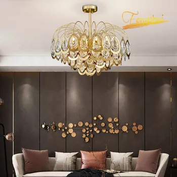

Modern Luxury Crystal LED Pendant Lamp Lighting Nordic Stainless Steel Titanium Peacock Pendant Lights for Loft Hotel Room Lamps