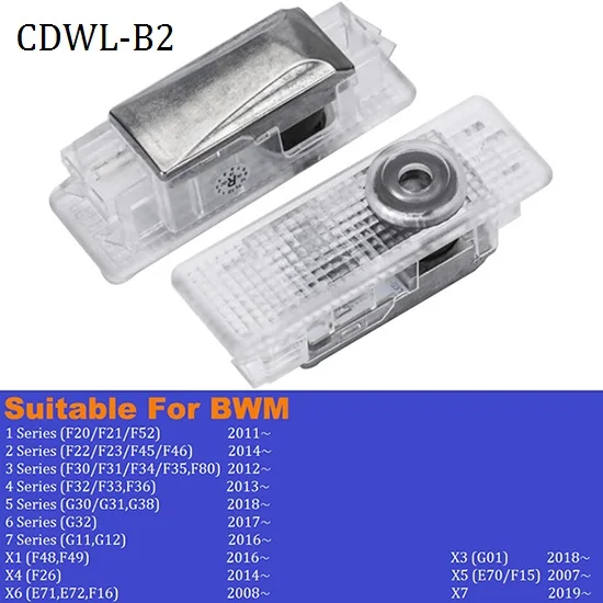 E90 E46 E63 F36 F07 E92 X5 F15 E39 E53 F11 F20 светодиодный двери автомобиля проектор светильник G30 F01 F31 E60 F10 F45 Авто Luces Para логотип для BMW - Испускаемый цвет: B2 For BMW Logo