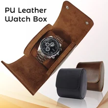 

1 Grid Single Watch Box Vintage PU Leather Watch Storage Box Travel Single Watch Case For Business Travel Storage Man Gift
