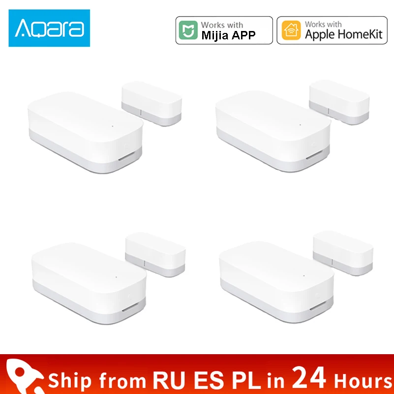 Xiaomi aqara porta janela sensor de casa inteligente função zigbee mini sensor controle remoto alarme segurança para mijia app apple homekit