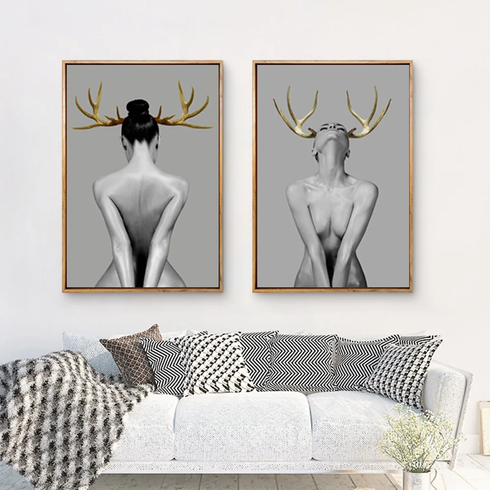 Modern Simple Sex Girl Canvas Poster Minimalist Nordic Style Wall Art Print Painting Decoration Pictures Home Decor - Painting and Calligraphy pic
