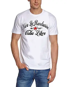 

Coole-Fun-T-Shirts Viva La Revolution KUBA LIBRE VINTAGE blanc taille XXL
