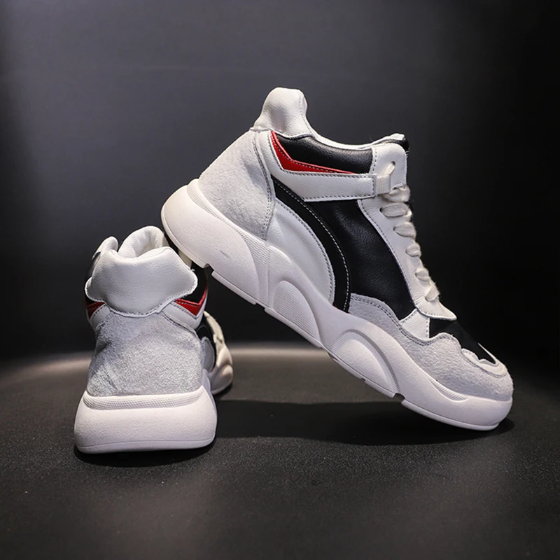 High Top White Sneakers 2019 New Sneakers Women Shoes Fashion Soft Chunky Sneakers Black Basket femme Sneakers Women Platform