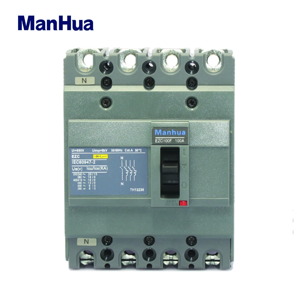 Generic Mahua Automatic Ezc100f 100a 4 Poles Molded Case Circuit