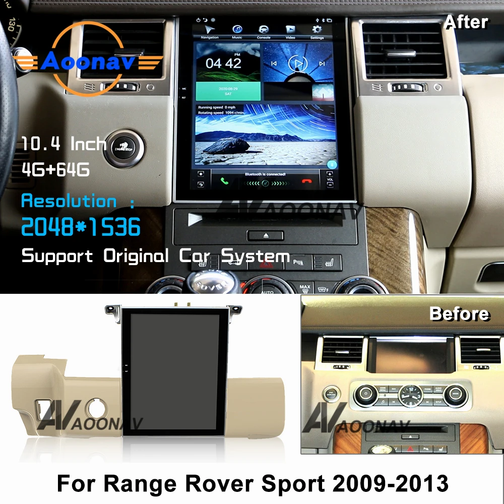 ANDROID TESLA вертикальный экран GPS автомобильное радио для LAND ROVER RANGER SPORT 2009-2013