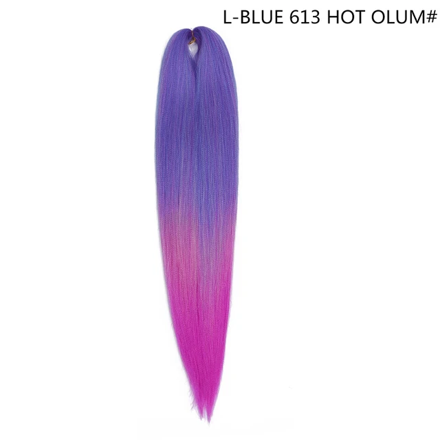 Miss Rola Synthetic 26 Inches 75g Kanekalon Hair Wholesale Bulk Braid Hair Extension Pre Stretched Pink Blonde Twist Jumbo Braid P18/22