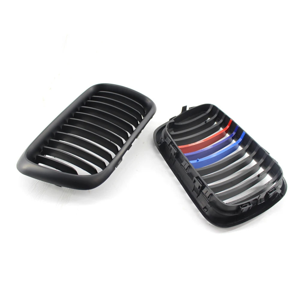 Decoration For BMW E36 3 Series M3 1997 1998 1999 Car accessries Racing Grills Front Matte Black M Style Kidney Grille Grill